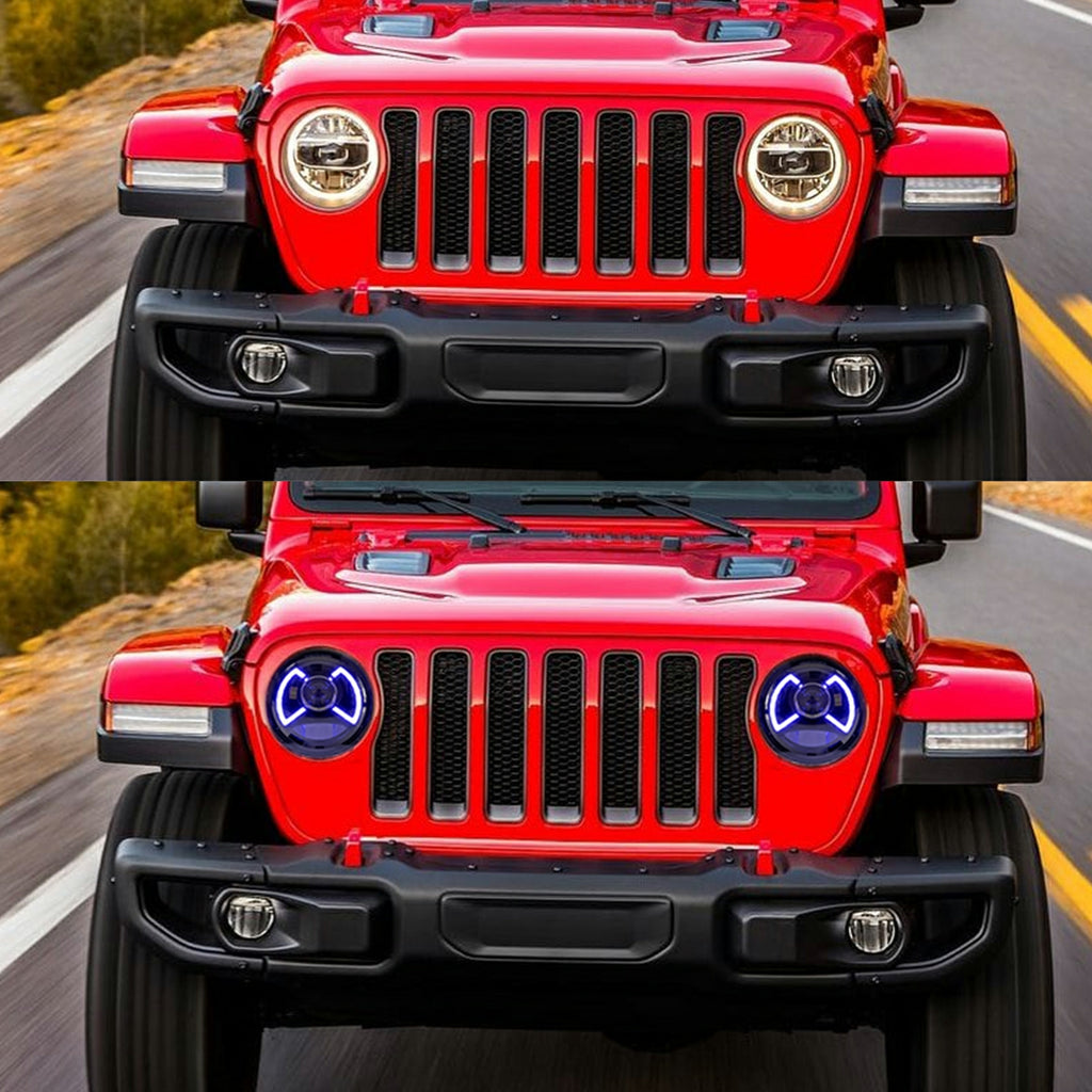 YZautolights Full LED Headlights For Jeep Wrangler 2018-Up